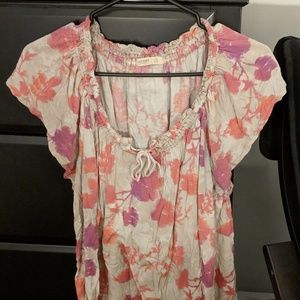 Old Navy Flowered Peasant Blouse